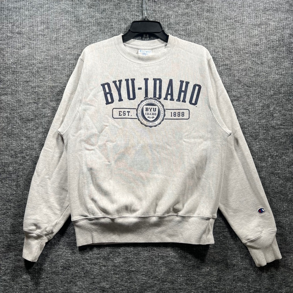 Champion Reverse Weave BYU-Idaho Sweatshirt Oatmeal Heather Small